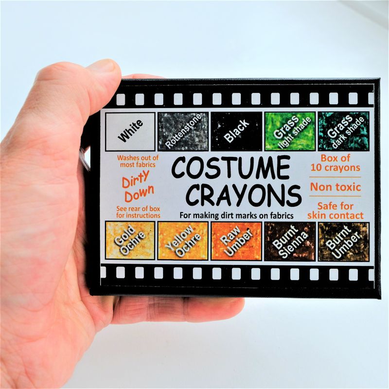 Dirty Down Costume Crayons - boks med 10 farger
